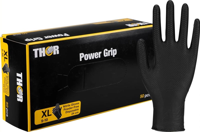 Kertak&auml;ytt&ouml;k&auml;sine Thor Power Grip, musta, XL-koko